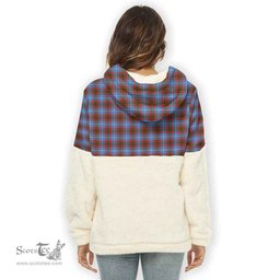 Scottish Edinburgh District Clan Tartan Flannel Hoodie Women - Classic Scottish Plaid Tartan Plaid