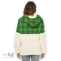 Scottish Blane Clan Tartan Flannel Hoodie Women - Crest Classic Scottish Plaid Tartan Plaid