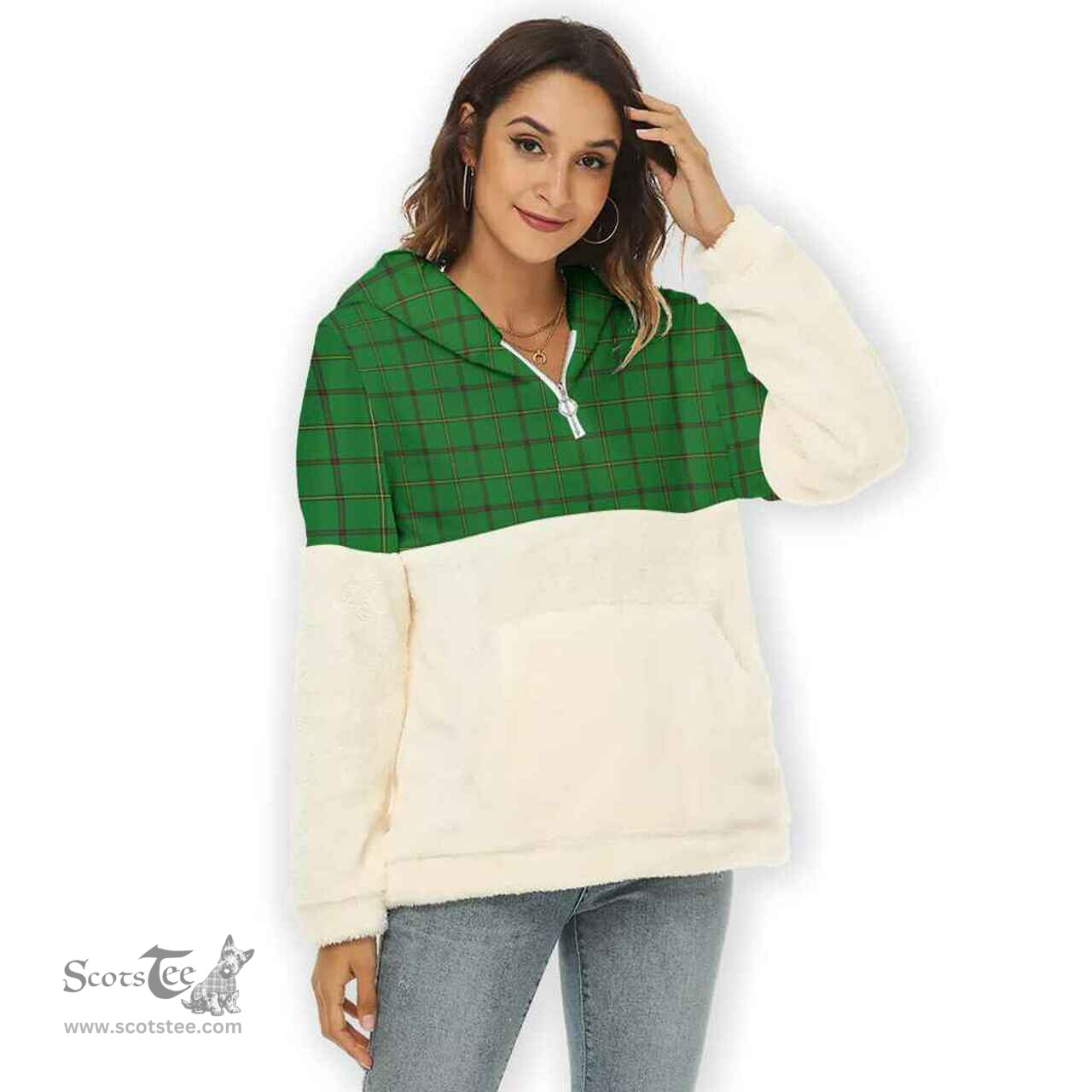 Scottish Don (Tribe-of-Mar) Clan Tartan Flannel Hoodie Women - Classic Scottish Plaid Tartan Plaid