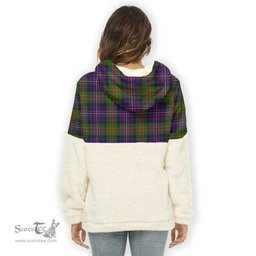 Scottish Chalmers Clan Tartan Flannel Hoodie Women - Crest Classic Scottish Plaid Tartan Plaid