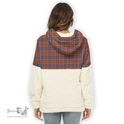 Scottish Cameron of Lochiel Ancient Clan Tartan Flannel Hoodie Women - Classic Scottish Plaid Tartan Plaid