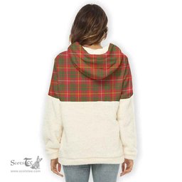 Scottish Carruthers Clan Tartan Flannel Hoodie Women - Crest Classic Scottish Plaid Tartan Plaid