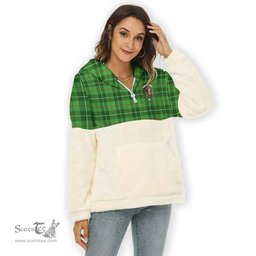 Scottish Boyle Clan Tartan Flannel Hoodie Women - Crest Classic Scottish Plaid Tartan Plaid