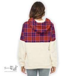 Scottish Cameron of Lochiel Modern Clan Tartan Flannel Hoodie Women - Classic Scottish Plaid Tartan Plaid