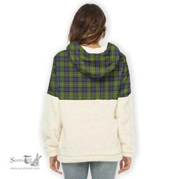 Scottish Fergusson Modern Clan Tartan Flannel Hoodie Women - Classic Scottish Plaid Tartan Plaid