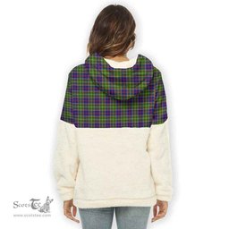 Scottish Ayrshire District Clan Tartan Flannel Hoodie Women - Classic Scottish Plaid Tartan Plaid