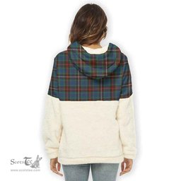 Scottish Fraser Hunting Ancient Clan Tartan Flannel Hoodie Women - Classic Scottish Plaid Tartan Plaid
