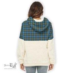 Scottish Fergusson Ancient Clan Tartan Flannel Hoodie Women - Classic Scottish Plaid Tartan Plaid