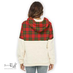 Scottish Crief District Clan Tartan Flannel Hoodie Women - Classic Scottish Plaid Tartan Plaid