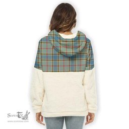 Scottish Balfour Clan Tartan Flannel Hoodie Women - Crest Classic Scottish Plaid Tartan Plaid