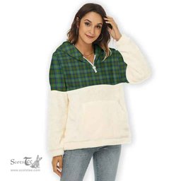 Scottish Cranstoun Clan Tartan Flannel Hoodie Women - Classic Scottish Plaid Tartan Plaid