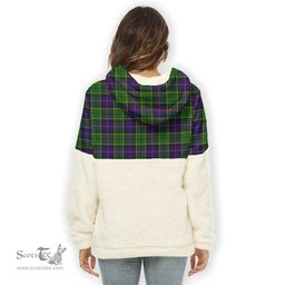 Scottish Forsyth Clan Tartan Flannel Hoodie Women - Crest Classic Scottish Plaid Tartan Plaid