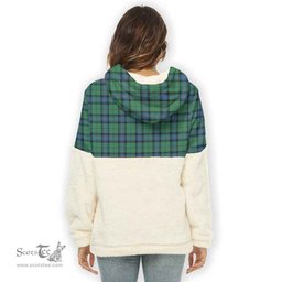 Scottish Armstrong Ancient Clan Tartan Flannel Hoodie Women - Classic Scottish Plaid Tartan Plaid