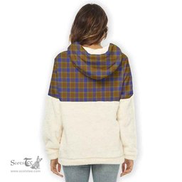 Scottish Balfour Modern Clan Tartan Flannel Hoodie Women - Classic Scottish Plaid Tartan Plaid