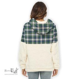 Scottish Gordon Dress Ancient Clan Tartan Flannel Hoodie Women - Classic Scottish Plaid Tartan Plaid