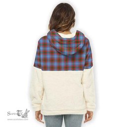 Scottish Crichton Clan Tartan Flannel Hoodie Women - Crest Classic Scottish Plaid Tartan Plaid