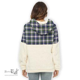 Scottish Gordon Dress Modern Clan Tartan Flannel Hoodie Women - Classic Scottish Plaid Tartan Plaid