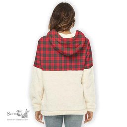 Scottish Drummond Modern Clan Tartan Flannel Hoodie Women - Classic Scottish Plaid Tartan Plaid