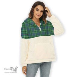Scottish Duncan Ancient Clan Tartan Flannel Hoodie Women - Classic Scottish Plaid Tartan Plaid