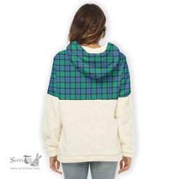 Scottish Flower of Scotland Clan Tartan Flannel Hoodie Women - Classic Scottish Plaid Tartan Plaid