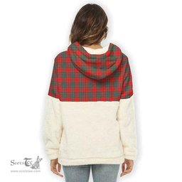 Scottish Cumming Modern Clan Tartan Flannel Hoodie Women - Classic Scottish Plaid Tartan Plaid