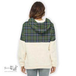Scottish Cochrane Ancient Clan Tartan Flannel Hoodie Women - Classic Scottish Plaid Tartan Plaid