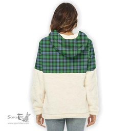 Scottish Arbuthnot Ancient Clan Tartan Flannel Hoodie Women - Classic Scottish Plaid Tartan Plaid