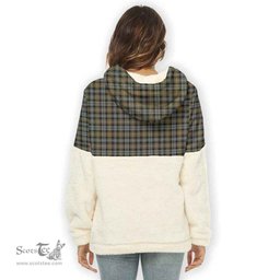 Scottish Campbell Argyll Weathered Clan Tartan Flannel Hoodie Women - Classic Scottish Plaid Tartan Plaid
