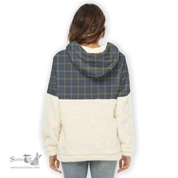 Scottish Campbell Argyll Modern Clan Tartan Flannel Hoodie Women - Classic Scottish Plaid Tartan Plaid