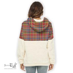 Scottish Drummond of Strathallan Clan Tartan Flannel Hoodie Women - Classic Scottish Plaid Tartan Plaid