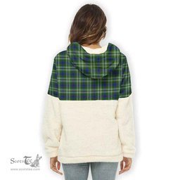 Scottish Blackadder Clan Tartan Flannel Hoodie Women - Crest Classic Scottish Plaid Tartan Plaid