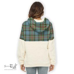 Scottish Brisbane Clan Tartan Flannel Hoodie Women - Crest Classic Scottish Plaid Tartan Plaid