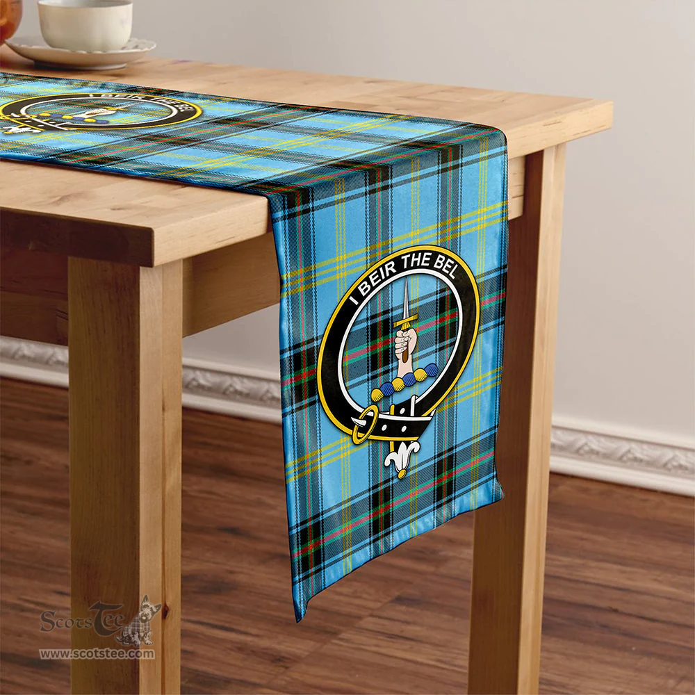 Scottish Bell of the Borders Modern Clan Tartan Table Runner Clan Tartan Table Runner - Crest Classic Scottish Plaid Tartan Plaid