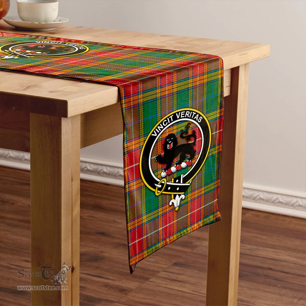 Scottish Baxter of Balgavies Ancient Clan Tartan Table Runner Clan Tartan Table Runner - Crest Classic Scottish Plaid Tartan Plaid