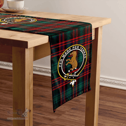 Scottish Alexander Hunting Modern Clan Tartan Table Runner Clan Tartan Table Runner - Crest Classic Scottish Plaid Tartan Plaid