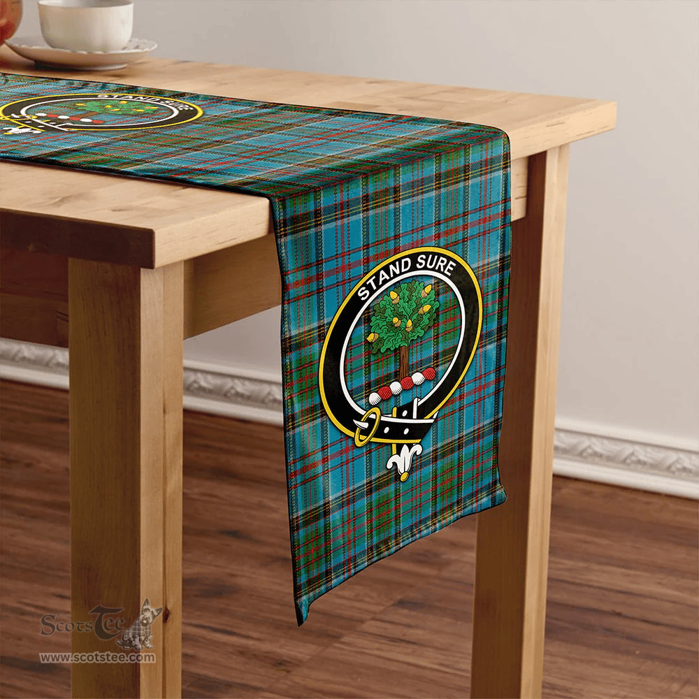 Scottish Anderson Old Modern Clan Tartan Table Runner Clan Tartan Table Runner - Crest Classic Scottish Plaid Tartan Plaid
