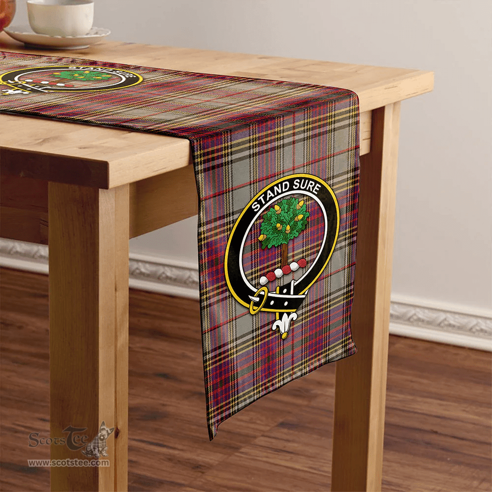 Scottish Anderson Ross Weathered Clan Tartan Table Runner Clan Tartan Table Runner - Crest Classic Scottish Plaid Tartan Plaid