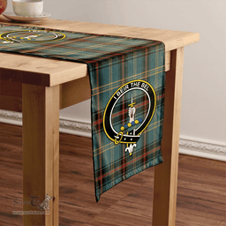 Scottish Bell of the Borders Weathered Clan Tartan Table Runner Clan Tartan Table Runner - Crest Classic Scottish Plaid Tartan Plaid