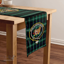 Scottish Baillie of Polkemmet Modern Clan Tartan Table Runner Clan Tartan Table Runner - Crest Classic Scottish Plaid Tartan Plaid