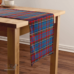 Scottish Anderson Red Weathered Clan Tartan Table Runner Clan Tartan Table Runner - Crest Classic Scottish Plaid Tartan Plaid