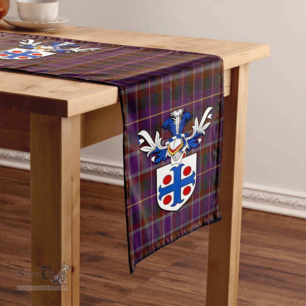 Scottish Belfrage (Belfarge) Weathered Clan Tartan Table Runner Clan Tartan Table Runner - Crest Classic Scottish Plaid Tartan Plaid