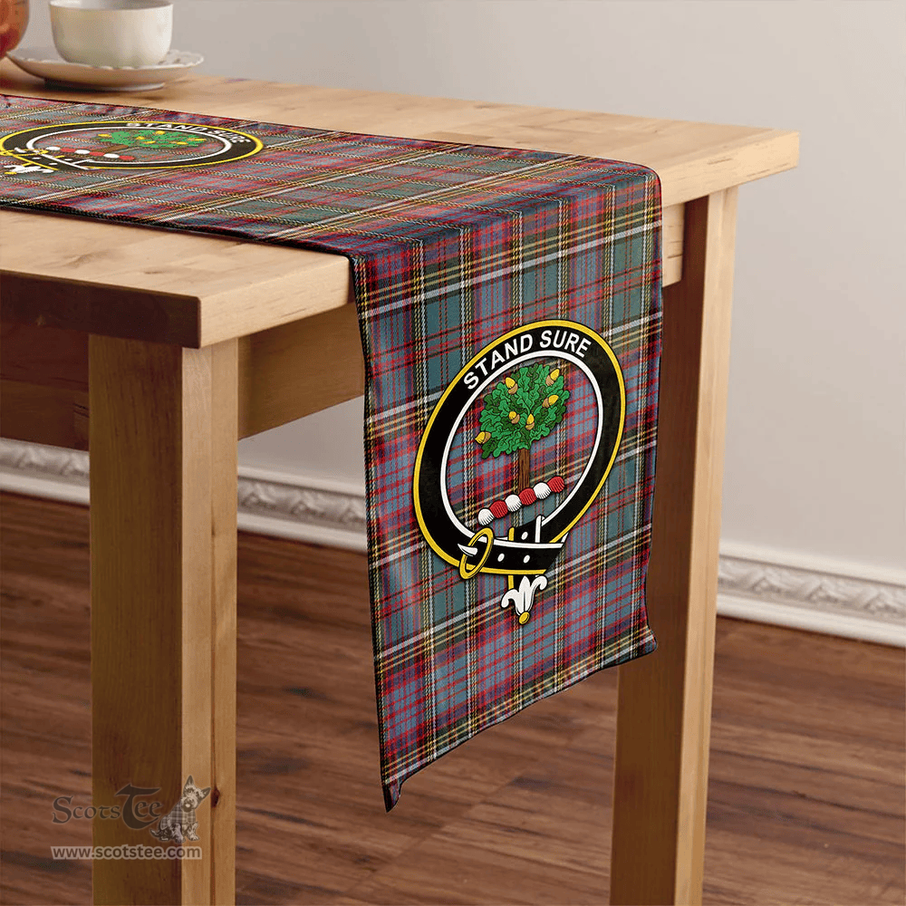 Scottish Anderson of Kinneddar Hunting Clan Tartan Table Runner Clan Tartan Table Runner - Crest Classic Scottish Plaid Tartan Plaid