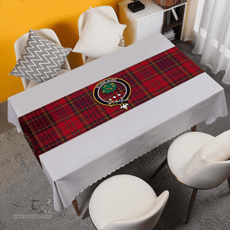 Scottish Anderson of Kinneddar Red Modern Clan Tartan Table Runner Clan Tartan Table Runner - Crest Classic Scottish Plaid Tartan Plaid
