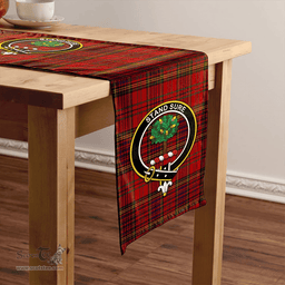 Scottish Anderson of Kinneddar Red Modern Clan Tartan Table Runner Clan Tartan Table Runner - Crest Classic Scottish Plaid Tartan Plaid