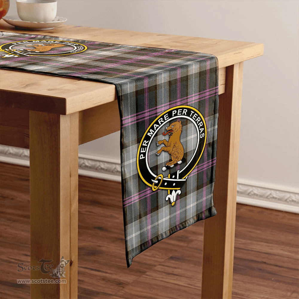 Scottish Alexander of Menstry Hunting Weathered Clan Tartan Table Runner Clan Tartan Table Runner - Crest Classic Scottish Plaid Tartan Plaid
