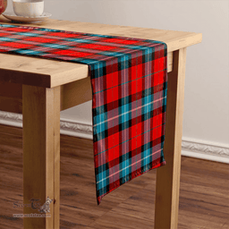 Scottish Baillie of Polkemmet Red Weathered Clan Tartan Table Runner Clan Tartan Table Runner - Crest Classic Scottish Plaid Tartan Plaid