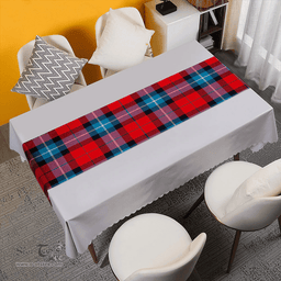 Scottish Baillie of Polkemmet Red Weathered Clan Tartan Table Runner Clan Tartan Table Runner - Crest Classic Scottish Plaid Tartan Plaid