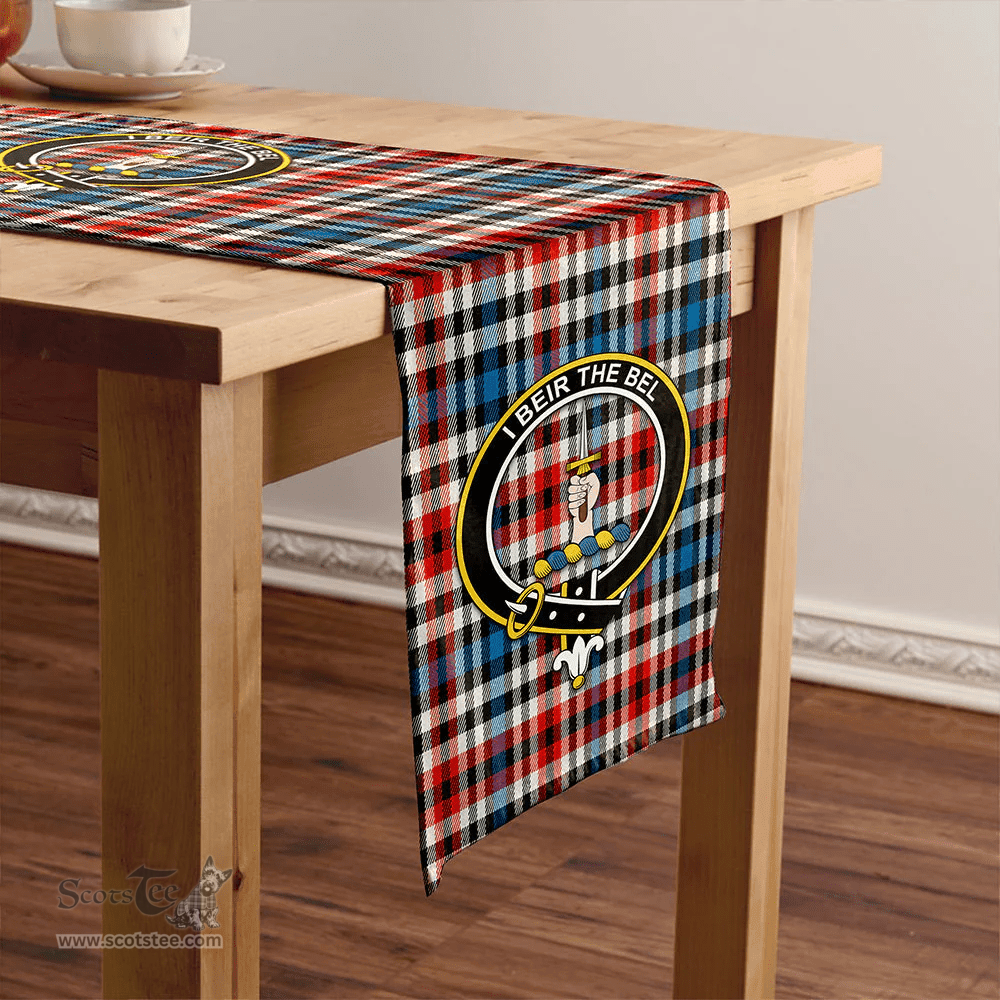Scottish Bell Border (Bell Southern Bell) Ancient Clan Tartan Table Runner Clan Tartan Table Runner - Crest Classic Scottish Plaid Tartan Plaid