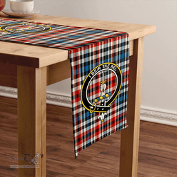 Scottish Bell Border (Bell Southern Bell) Ancient Clan Tartan Table Runner Clan Tartan Table Runner - Crest Classic Scottish Plaid Tartan Plaid