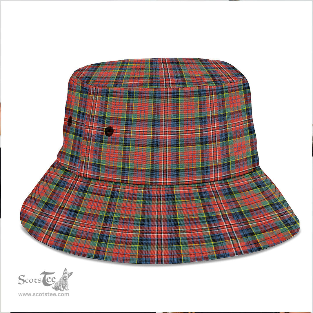 Scottish MacPherson Ancient Plaid Tartan Bucket Hat - Tartan Plaid Brim Hat Scottish Plaid Tartan Plaid - ScotsTee - scotstee.com